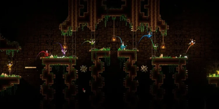 Stumdyk draugus ir vok jų kepures nuotaikingame platformeryje „Manners Be Damned!“