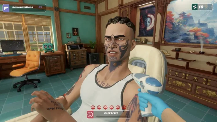 Tapk tatuiruočių šalinimo meistru žaidime „Tattoo Removal Simulator“